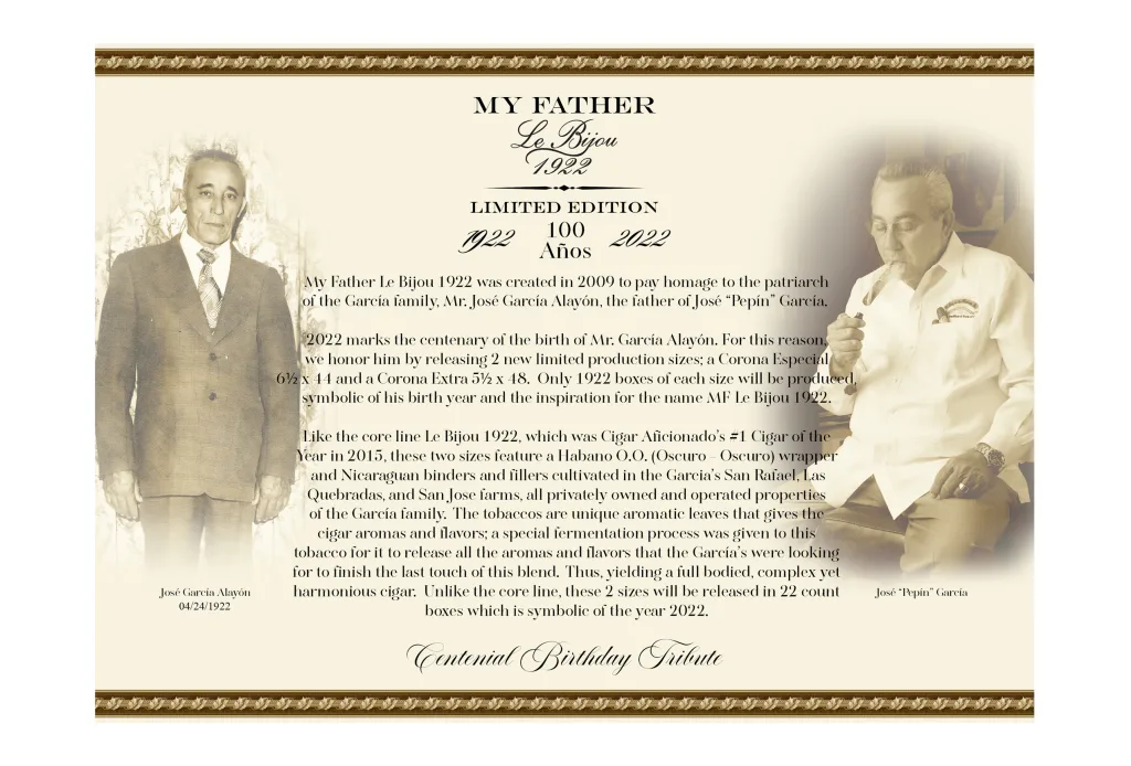 My Father Le Bijou 1922 100 Años Limited Edition Returns for 2024